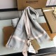 Replica Burberry Cashmere Solid Color Thin Schawl 80 x 200 Gray