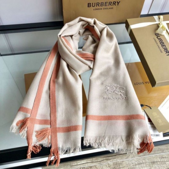 Replica Burberry Cashmere Solid Color Thin Schawl 80 x 200 Orange