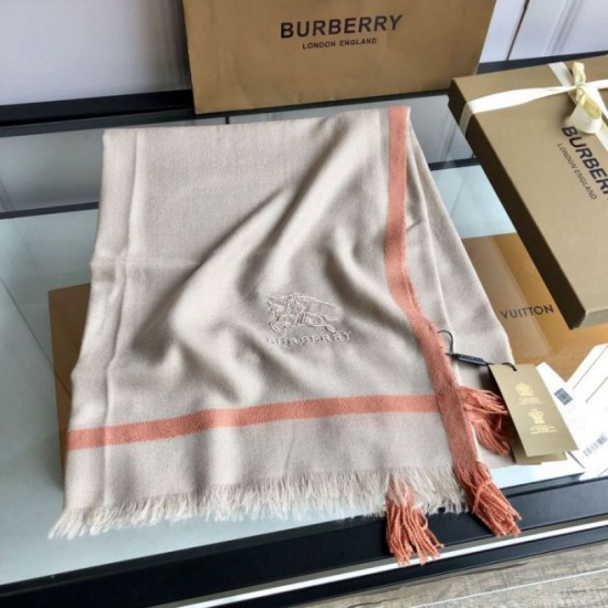 Replica Burberry Cashmere Solid Color Thin Schawl 80 x 200 Orange