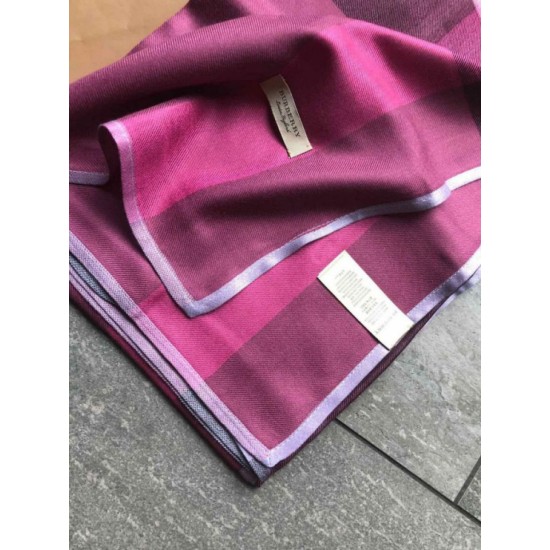 Replica Burberry classic thin section encryption texture velvet scarf Purple