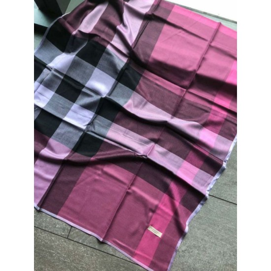 Replica Burberry classic thin section encryption texture velvet scarf Purple