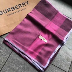 Replica Burberry classic thin section encryption texture velvet scarf Purple