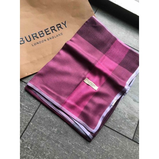 Replica Burberry classic thin section encryption texture velvet scarf Purple