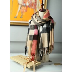 Fake Burberry Classic Check Cashmere Shawl 70 x 200 Brown Replica