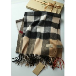 Fake Burberry Classic Check Cashmere Shawl 70 x 200 Brown Replica