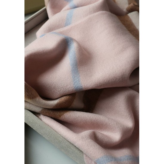 Replica Burberry Classic Check Cashmere Shawl 70 x 200 Pink