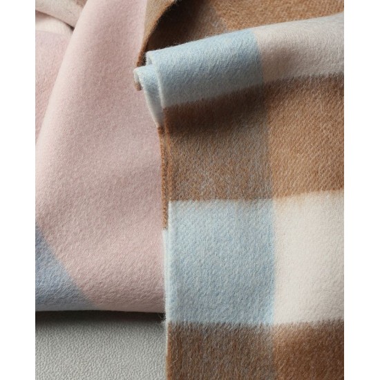 Fake Burberry Classic Check Cashmere Shawl 70 x 200 Apricot Replica