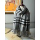 Fake Burberry Classic Check Cashmere Shawl 70 x 200 Gray Replica