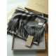 Fake Burberry Classic Check Cashmere Shawl 70 x 200 Gray Replica