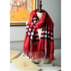 Replica Burberry Classic Check Cashmere Shawl 70 x 200 Red