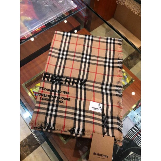 Replica Burberry Vintage Check Horseferry Cashmere Shawl 100 x 200