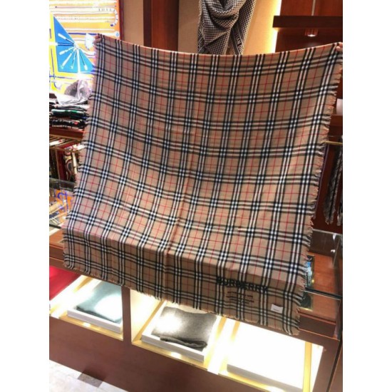 Replica Burberry Vintage Check Horseferry Cashmere Shawl 100 x 200