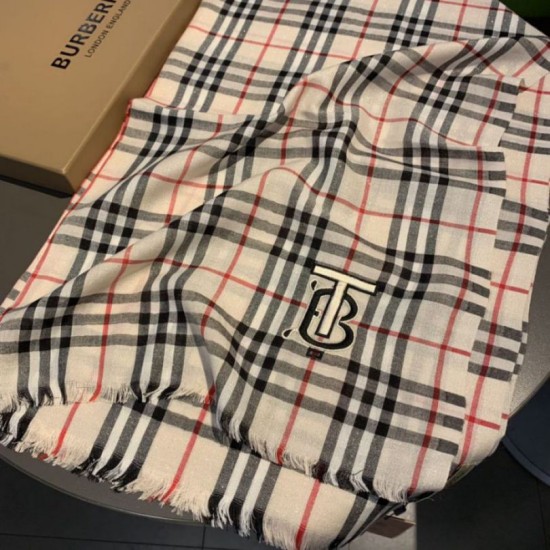 Replica Burberry TB Check Horseferry Cashmere Shawl 70 x 200 Black