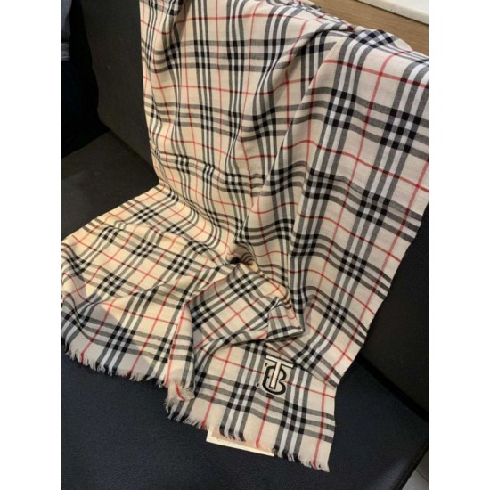 Replica Burberry TB Check Horseferry Cashmere Shawl 70 x 200 Black