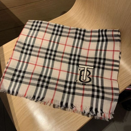 Replica Burberry TB Check Horseferry Cashmere Shawl 70 x 200 Black
