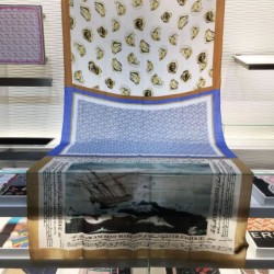 Fake Burberry Oyster Print Cashmere Shawl 110 x 200 Blue Replica Fake Burberry Oyster Print Cashmere Shawl 110 x 200 Blue Replica