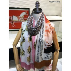 Fake Burberry Oyster Print Cashmere Shawl 110 x 200 Coffee Replica