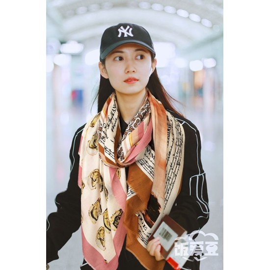 Fake Burberry Oyster Print Cashmere Shawl 110 x 200 Coffee Replica
