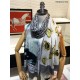 Replica Burberry Oyster Print Cashmere Shawl 110 x 200 Black