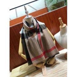 Replica Burberry Classic Check Cashmere Shawl 70 x 200 Brown