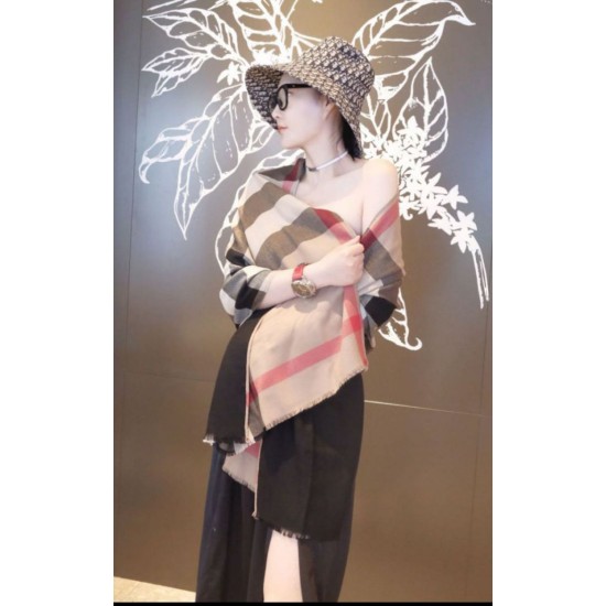 Replica Burberry Classic Check Cashmere Shawl 70 x 200 Brown