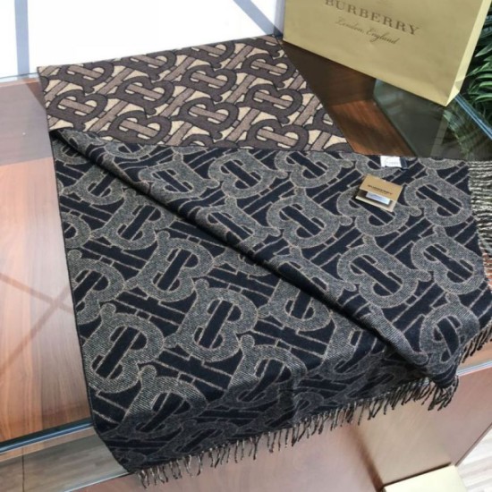Fake Burberry TB Limit Edition Cashmere Shawl Coffee Replica