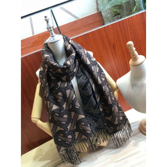 Fake Burberry TB Limit Edition Cashmere Shawl Coffee Replica