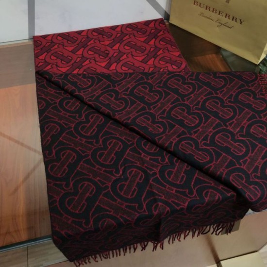 Replica Burberry TB Limit Edition Cashmere Shawl Claret
