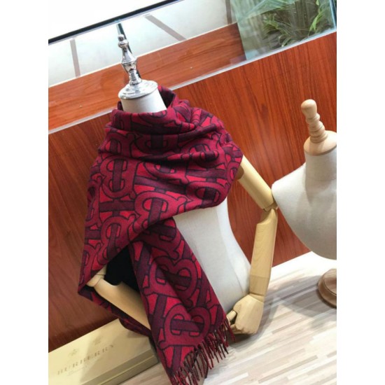 Replica Burberry TB Limit Edition Cashmere Shawl Claret