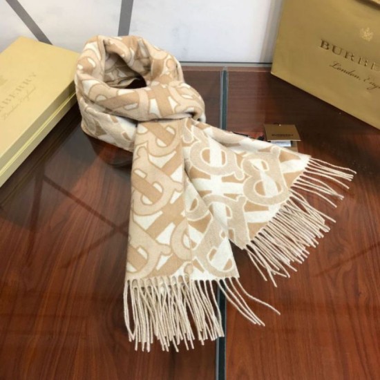 Fake Burberry TB Limit Edition Cashmere Shawl Apricot Replica