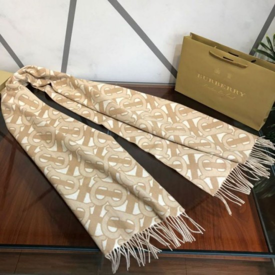 Fake Burberry TB Limit Edition Cashmere Shawl Apricot Replica