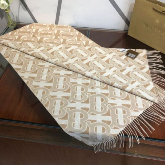 Fake Burberry TB Limit Edition Cashmere Shawl Apricot Replica