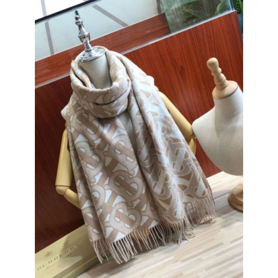 Fake Burberry TB Limit Edition Cashmere Shawl Apricot Replica