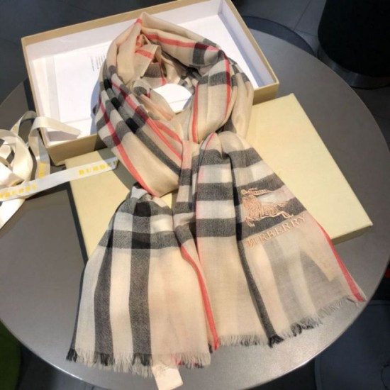 Fake Burberry Classic Horse Cashmere Shawl Beige Replica