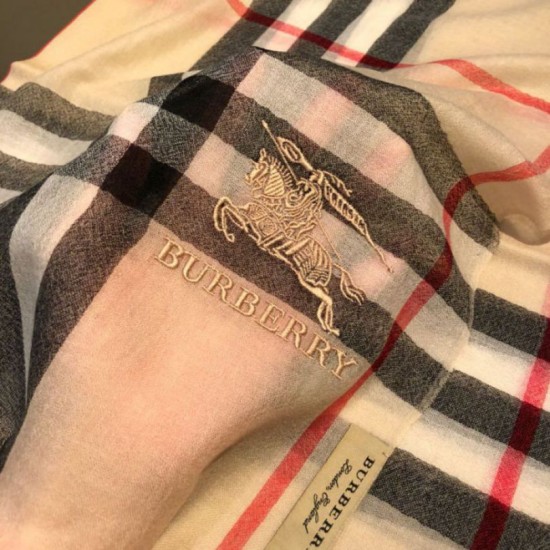 Fake Burberry Classic Horse Cashmere Shawl Beige Replica