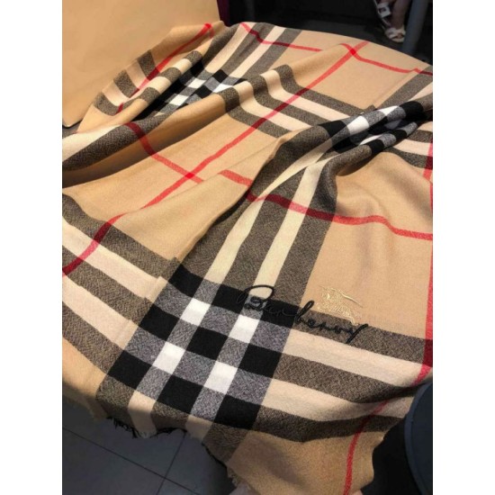 Replica Burberry Classic Check Cashmere Shawl 70 x 220 Brown
