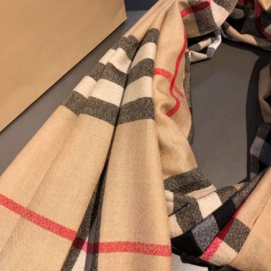 Replica Burberry Classic Check Cashmere Shawl 70 x 220 Brown