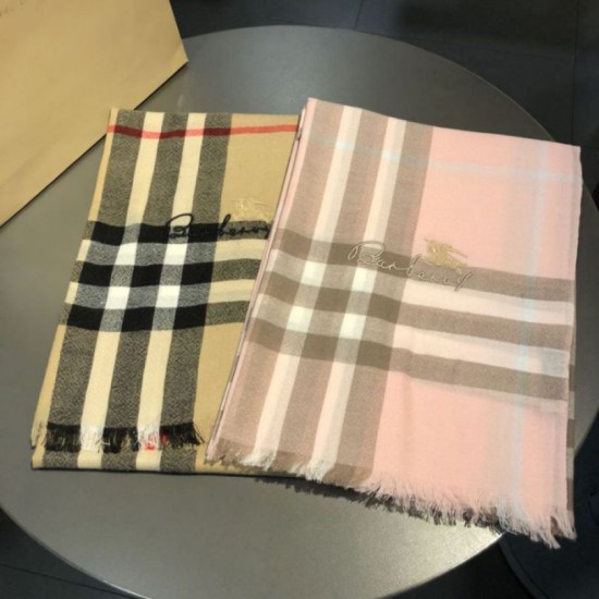 Replica Burberry Classic Check Cashmere Shawl 70 x 220 Brown