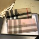 Replica Burberry Classic Check Cashmere Shawl 70 x 220 Pink