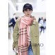 Replica Burberry Classic Check Cashmere Shawl 70 x 220 Pink