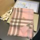 Replica Burberry Classic Check Cashmere Shawl 70 x 220 Pink