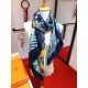 Fake Hermes Landscape Cashmere Silk Shawl 140 Blue Replica