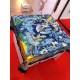 Fake Hermes Landscape Cashmere Silk Shawl 140 Blue Replica