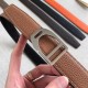 Replica Hermes Etrier Buckle Belt Brown Clemence 32 MM Strap
