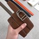 Replica Hermes Etrier Buckle Belt Brown Clemence 32 MM Strap