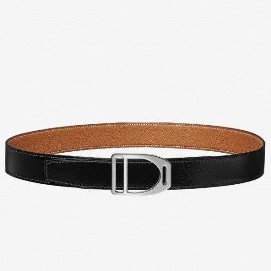 Replica Hermes Etrier Buckle Belt Brown Clemence 32 MM Strap