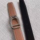 Replica Hermes Etrier Buckle Belt Brown Clemence 32 MM Strap