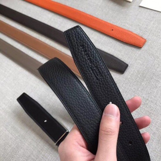Replica Hermes Etrier Buckle Belt Black Clemence 32 MM Strap Replica Hermes Etrier Buckle Belt Black Clemence 32 MM Strap