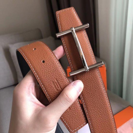 Replica Hermes H d'Ancre Reversible Belt Brown/Noir Leather
