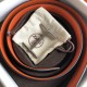 Fake Hermes H d'Ancre Reversible Belt Orange/Noir Leather Replica
